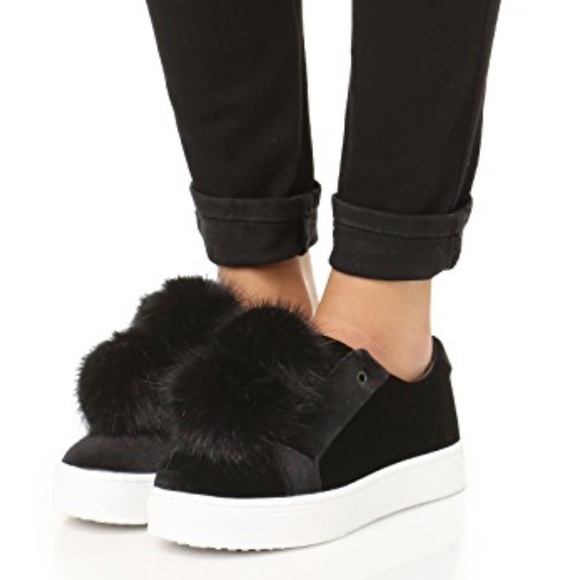 Sam Edelman Shoes - Sam Edelman Leya Velvet Pompom Sneaker